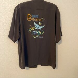 Tommy Bahama Silk Short Sleeve Camp Shirt, Large. Bar None.